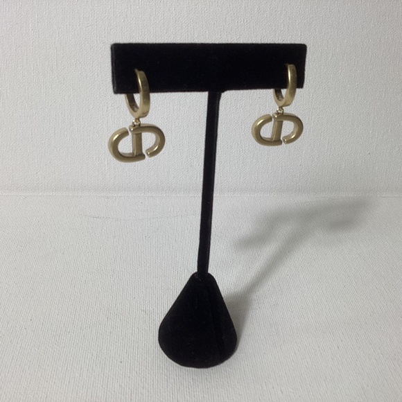 Dior CD Gold Earrings - Picture 1 of 3